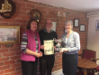 Joseph J Magrath OBE Award 2018 presented to Mike and Heather Johnson of Brigg District Lions, receiving their award from Town Clerk, Dinah Lilley